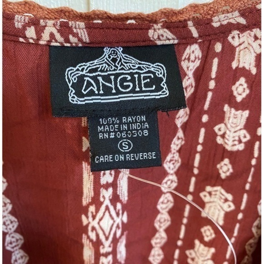 Angie Women's V Neck Flutter Sleeve Dress - S NWOT - Picture 6 of 13